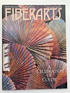 Fiberarts Vintage Magazin für Textilien März April 1986 Farbe Strickwaren französische Quilts - Bild 1 von 11