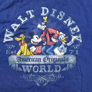 Walt Disney World T-Shirt Herren M blau American Originals Mickey Donald Pluto Goofy - Bild 1 von 5