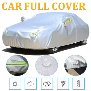 Waterproof Fit Hyundai Silver Full Car Cover Outdoor UV Sun Rain Dust Protection - Bild 1 von 11