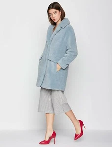 BCBGeneration - Faux Fur Coat - Size Small, Baby Blue - NWT - MSRP $198 - Picture 1 of 12