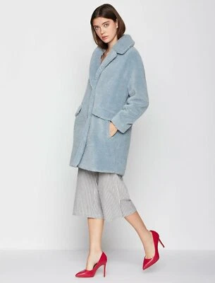 BCBGeneration - Casaco de pele sintética - Tamanho pequeno, azul bebê - Novo com etiquetas - MSRP $198 - Imagem 1 de 4