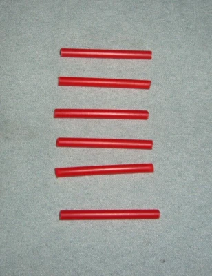 Knex 6 Red Track Splice Tube Connectors - K'nex Roller Coaster Parts - Image 1 of 3