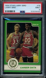 1984 Star Larry Bird Career Data Boston Celtics #16 PSA 9 MINT - Bild 1 von 2