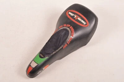Selle San Marco Sintesi No Slip System Bicycle Saddle Italian Flag Black Leather - Image 1 of 4