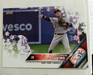 Starlin Castro 2016 Topps Holiday Mega Walmart MLB Card #HMW182 Yankees - Picture 1 of 6