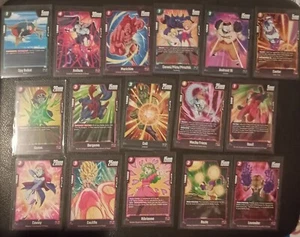 Dragon Ball Fusion World Blazing Aura FB02 Super Villain 16 Card Set - Picture 1 of 17