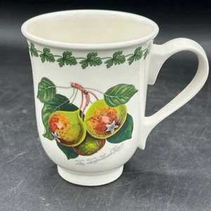 Portmeirion POMONA Beaker Footed Mug Teinton Squash Pear Leaf Band 4.25" Tall - Picture 1 of 9