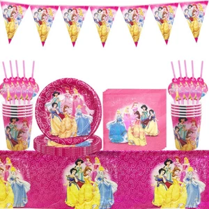 Child Disney Princesses Themed - Birthday Party Supplies Tableware For 10 Guests - Picture 1 of 7