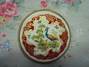 Compacto Stratton vintage - gráficos de pavo real - Imagen 1 de 3