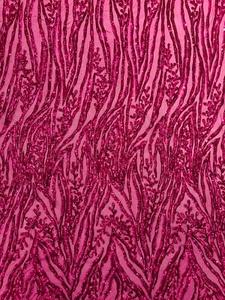 Vine/Root Sequin 4 Way Stretch Mesh Fabric, by The Yard. - Picture 1 of 96