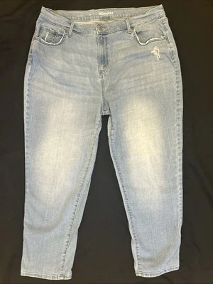 Sonoma Women’s Boyfriend Cut Light Wash Distressed Jeans 18 - Image 1 of 4