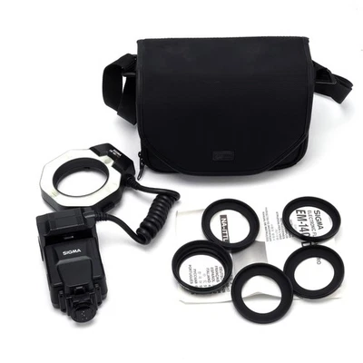 Sigma EM-140 DG TTL Macro Ringlight Flash w/ Adapter Rings - Image 1 of 4