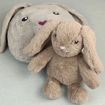 Tchibo TCM Hase Kaninchen ❤️ Herz Nase Kissen Stofftier Plüsch Kuscheltier SET - Bild 1 von 4