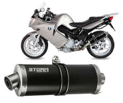 Silenciador escape Storm de Mivv negro acero ovalado para BMW F 800 S / ST 2006 > 2012 Foto 1 de 3