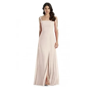Dressy Collection Women's Shoulder Tie Chiffon A-Line Gown in Cameo Size 12 $239 - Picture 1 of 8
