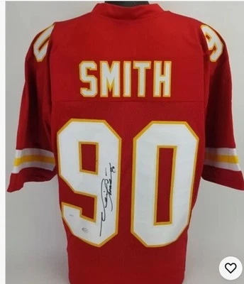Camiseta personalizada firmada por Neil Smith de los Kansas City Chiefs XL (CERTIFICADO DE AUTENTICIDAD JSA) ¡Todo cosido! Foto 1 de 2