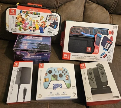 Nintendo Switch Accessory Bundle Lot New  LOOK!!!!!!!!!! SUPER MARIO  - Image 1 of 4