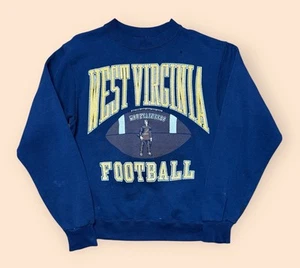 Vintage WVU Mountaineers girocollo anni 90 medio West Virginia anni 90 vintage - Foto 1 di 6