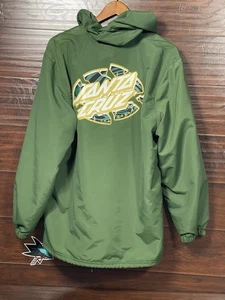 Chaqueta con Capucha The Original Santa Cruz Skateboards Para Hombre XL Forrest Botón Verde - Imagen 1 de 13