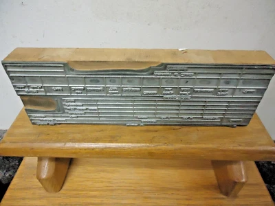 Vintage Dairy Spreadsheet Record Wood Newspaper Printing Plate! No Reserve! - Image 1 of 4