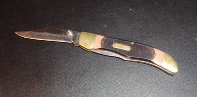 Schrade Old Timer 223OT Liner Lock Plain Edge Folding Pocketknife with Clip - Image 1 of 4