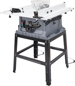 Table Saw 10 Inch, 15 Amp 5000RPM Powerful Tablesaw With Stand & Protective C... - Picture 1 of 7