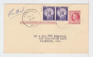 TurtlesTradingPost- Kendall, Florida  1955- Hand Cancel on Airmail Card