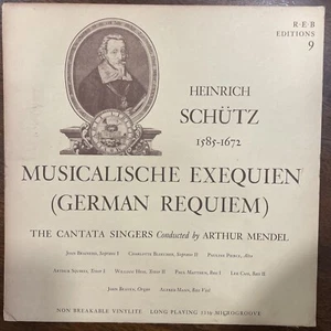 Schutz  German Requiem  R.E.B. Editions 9  VG - Picture 1 of 3
