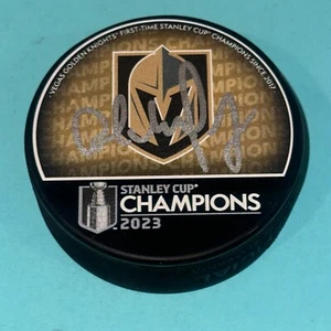 ALEX PIETRANGELO (Knights) Signed 2023 STANLEY CUP CHAMPS Puck Beckett (BAS) - Picture 1 of 3