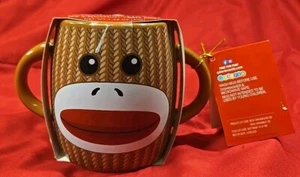 Taza de café Sock Monkey taza doble mango galería café cacao caliente chocolate - Imagen 1 de 9