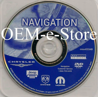 2004 2005 Jeep Wrangler Liberty Grand Cherokee GPS Navigation DVD US CAN Map OEM - Image 1 of 2