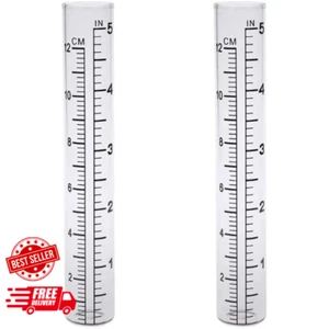 5 Rain Gauge Replacement Tube Glass For Outdoor Garden Yard Home, Best Rated 2 - Picture 1 of 8