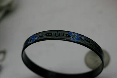 Brazalete Brazalete Firmado MICHAELA FREY Esmalte Patrón Retro DE COLECCIÓN O2 Foto 1 de 4