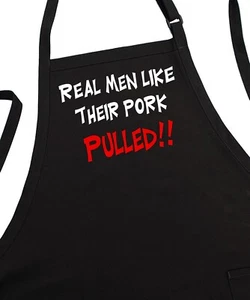Delantales de barbacoa divertidos tirados de cerdo para hombres, delantal a la parrilla para él - Imagen 1 de 5