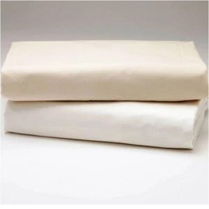 Luxus Bett Spannbettlaken 100% Baumwolle Tief 25cm Creme Milch Single Double King - Bild 1 von 3
