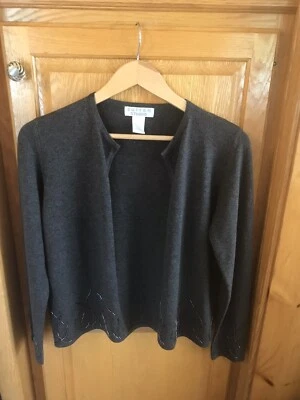 Gray cashmere beaded cardigan sz s sutton studios Bloomingdales - Image 1 of 4