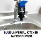 BLUE UNIVERSAL Kitchen Mixer & Single Tap Connector ADAPTER to Garden Hose Pipe