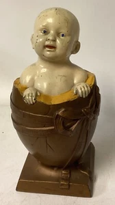 1924 L.V. ARONSON Baby in Egg Bank, Cast Metal In Excellent Condition - Picture 1 of 10