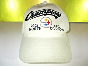 Pittsburgh Steelers Reebok Men's Adjustable 2002 AFC North Division Football Hat - Picture 1 of 10