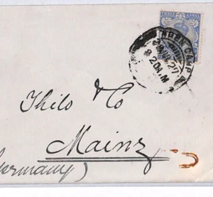 INDIA USED ADEN KGV Cover *ADEN CAMP* CDS 1927 CDS Mainz {samwells}PJ192 - Picture 1 of 16