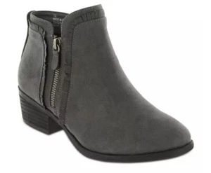 MIA Women's Mable Vegan Suede Side Zipper Booties Size 6.5 Wide - Picture 1 of 7