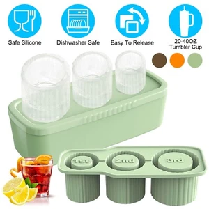 20oz/30oz/40oz Silicone Ice Cube Tray Portable DIY Ice Mold Summer Cool Ice Mold - Picture 1 of 24