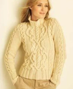 Knitting pattern copy 3603.    Womens cabled sweater.    28-62" chest.    Aran - Picture 1 of 1