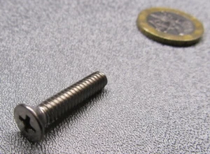 Flachkopf Kreuzschlitzschraube 316 Edelstahl, 10-24 x 1,0" Länge 50 Stück - Bild 1 von 1