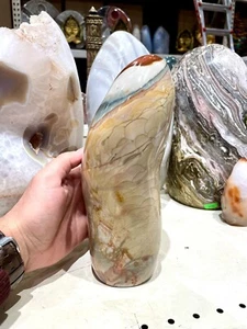 Polychrome Jaspis Bergheilkristalle Yoga Reiki Meditation Dekor 10" ZENDA - Bild 1 von 9