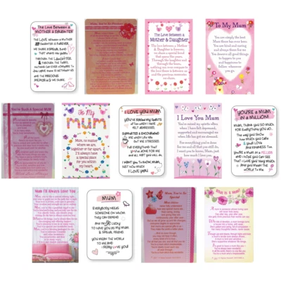 HEARTWARMERS, INSPIRED WORDS & XPRESS YOURSELF CARTA PORTAFOGLIO MAMMA RICORDO madre mamma mamma versi sentimentali famiglia carte regalo 🙂