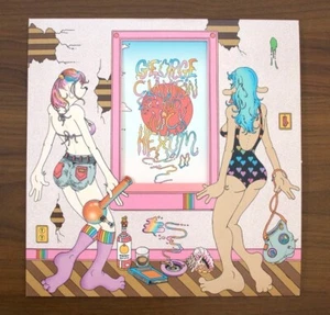 George Clanton & Nick Hexum Self Titled (Pink w/ Yellow Splatter) NEVER PLAYED - Picture 1 of 8