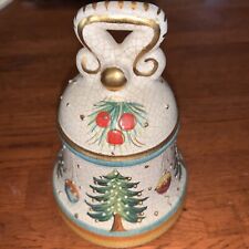 Vintage Christmas 1975 Veneto Flair Italy Hand Painted Tree Bell 1559/2000