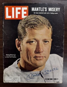 Mickey Mantle Autographed Life Magazine BAS Letter - Picture 1 of 3