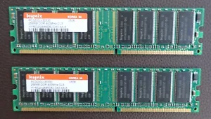 512 MB (256 MB x 2) Hynix PC3200U-30330 DDR 400MHz CL3 SDRAM - Picture 1 of 2